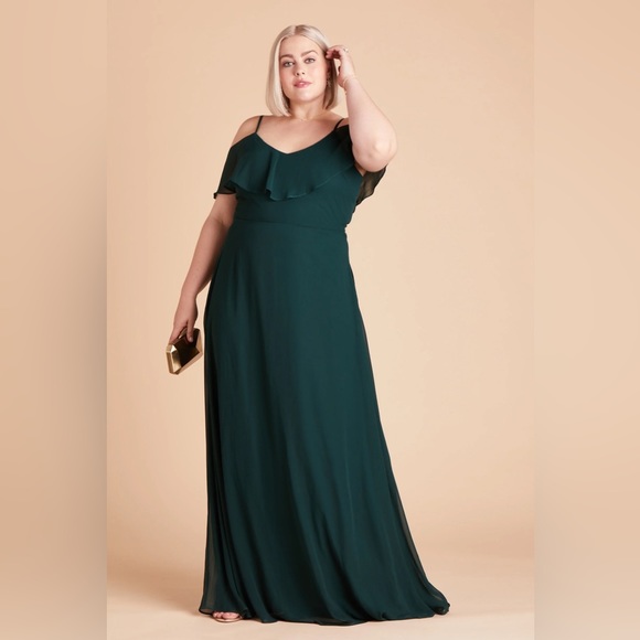 1X /14 / 16 JANE CONVERTIBLE BRIDESMAID DRESS CHIFFON EMERALD - Picture 4 of 8
